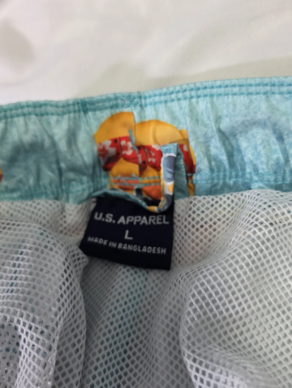 U S Apparal Men's Rubber Duckie Swim‎ Trunks NWT Size Large
